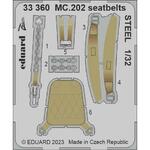 MC.202 seatbelts STEEL 1/32 ITALERI in 1/32