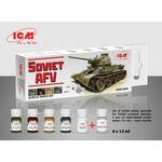 Acrylic paint set for Soviet AFV 6 12 ml