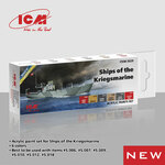 Acrylic paint set for Ships of the Kriegsmarine 6 x 12 ml