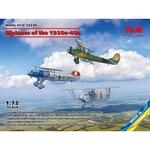 Biplanes of the 1930s and 1940s (??-51A-1, Ki-10-II, U-2/Po-2VS) in 1:72