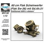 60 cm Flak Scheinwerfer (Flak Sw-36) mit Sd.Ah.51 / Sv?tlomet 60N s vlekem 1/72 in 1:72