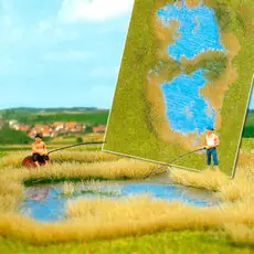 »Groundcover«-Bodendecker: See mit Ufergestaltung