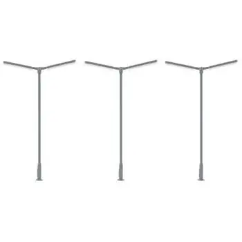 LED-Kreuzmastleuchte, zweiarmig, kaltweiß, 3 Stück