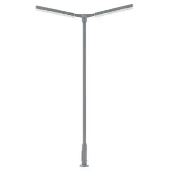 LED-Kreuzmastleuchte, zweiarmig, kaltweiß