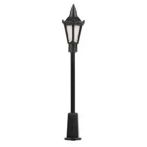 LED-Parklaternen, Sechskantlaterne mit Krone, 3 Stück