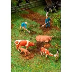 Landwirte und Kühe