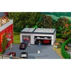 Doppelgarage mit Antriebsteilen