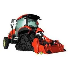 1/35 Yanmar Traktor YT5113A Delta mit Vertikutierer