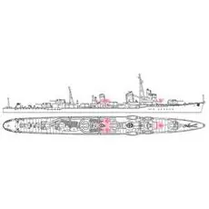 1/700 IJN Mindegumo, Waterline
