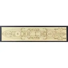 1/700 Holzdeck für Kriegsschiff Mikasa