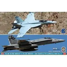 1/72 FA18E Super Hornet & FA18C Hornet, USS Nimitz, 2 Baus.