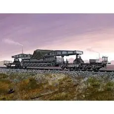 1/72 Eisenbahnwagen für Karl-Gerät