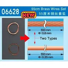 2 x 55 cm Messingdraht Durchm.0,8 mm und 0,35 mm