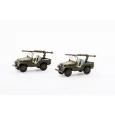 1/87 Set mit 2 Jeep PAK58 Panzer-Abwehr Kompanie BAT