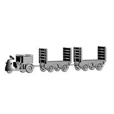 1/87 SBB Elektro-Schlepper Nefag 3-Rad mit 2 Trolleys