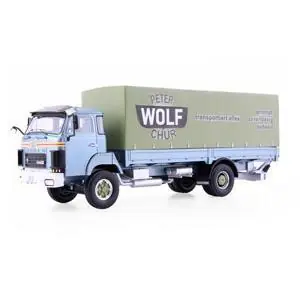 1/43 Saurer D250B Pritsche Plane, Version Peter Wolf Chur *