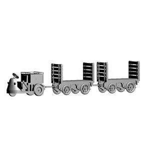 1/87 PTT Elektro-Schlepper Nefag 3-Rad mit 2 Trolleys