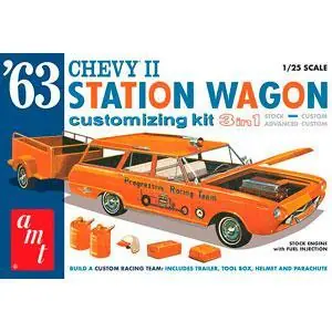 1/25 1963 Chevy II Station Wagon mit Anhänger