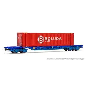 TRANSFESA, 4-achs. Containertragwagen MMC3, mit 45Container Boluda