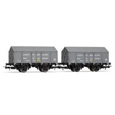 R.N., 2-tlg. Set gedeckte Güterwagen, Grau, La Seda de Barcelona