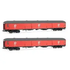 RENFE, Set mit 2 Gepäckwagen DD-8100, Rot, Paquexpres
