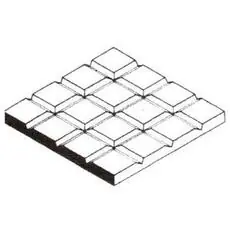 Gehwegplatten, 1x150x300 mm, Raster 1,6 mm, 1 Stück