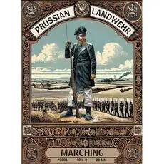 28 mm Preussiche Landwehr, marschierend