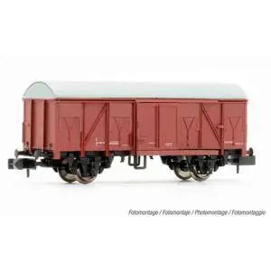 RENFE, 2-achs. geschlossen Wagen ORE, Braun/Schwarz, Ejercito de Tierra