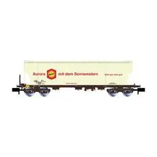 DB, 4-achs. Schwenkdachwagen mit gewölbten Silowänden