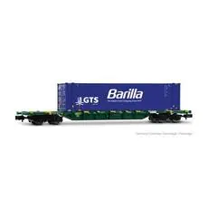 Mercitalia Intermodal, 4-Achs-Containerwagen Sgnss, grün, mit 45\' Container GTS Barilla, Ep. VI Mercitalia Intermodal, 4-Achs-Containerwagen Sgnss, grün, mit 45\' Container GTS Barilla, Ep. VI