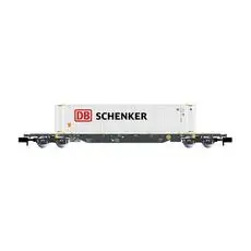 4-Achs-Containerwagen Sgnss, grau, beladen mit 45-Fuß-Container DB Schenker, weiß, ep. VI 4-Achs-Containerwagen Sgnss, grau, beladen mit 45-Fuß-Container DB Schenker, weiß, ep. VI