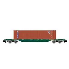 CEMAT, vierachsiger Containerwagen Sgnss, mit 1 x 45-Container CRONOSE