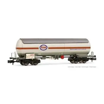 RENFE, vierachsiger Ammoniak-Tankwagen PRR, ESSO grau/schwarz, Ep. III-IV