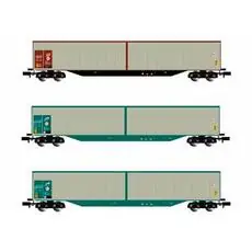 FS, 3-tlg. Set vierachsige Schiebewandwagen Habills