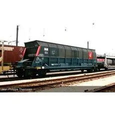 SNCF, 2-tlg Set 4-achs. Selbstentladewagen Faoos für Kohletransport, S.G.W.