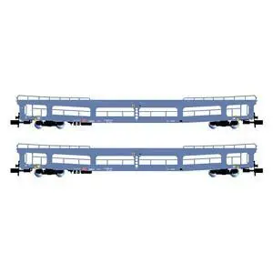 DB AG, 2-tlg. Set, Autotransportwagen DDm, Blau