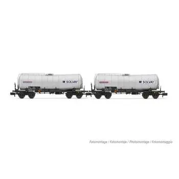 SNCF, 2-tlg. Set 4-achs. isolierter Kesselwagen
