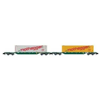 2-tlg. Set 4-achs. Containerwagen