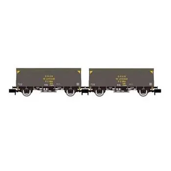 RENFE, 2-tlg. Set 2-achs. gedeckter Güterwagen J300.000