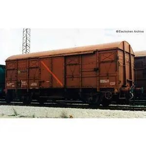 RENFE, 2-tlg. Set 2-achs. gedeckte Güterwagen J2, in Ausführung als Schutzwagen
