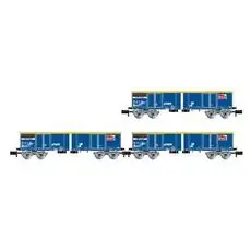SNCF, 3-tlg. Set offener Güterwagen der Bauart Eamnos