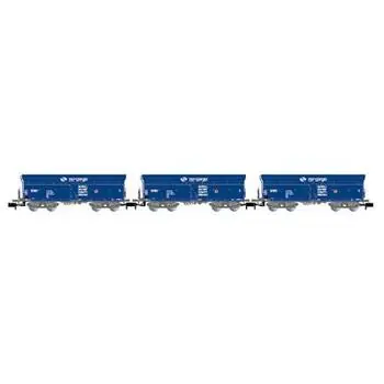 PKP Cargo, 3-tlg. Set Selbstentladewagen der Bauart Falls Blau