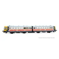 RENFE, zweiteiliger Dieseltriebwagen 591.500 Ferrobus in Regionales-Lackierung, Ep. V