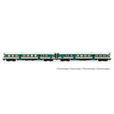 FS, 2-tlg. Dieseltriebwagen ALn 668 Serie 1900, Hellblau/Beige, gewölbte Stirnfenster