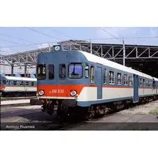 FS, 2-tlg. Dieseltriebwagen ALn 668 Serie 3100, Hellblau/Beige, flache Stirnfenster