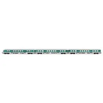 DB AG, 3-tlg. Set Nahverkehrswagen, Mintgrün/Weiß, bestehend aus 1 x Steuerwagen, 1 x Aby und 1 x By