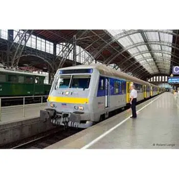 MRB, 3-tlg. Set Nahverkehrswagen, Silber/Blau, bestehend aus 1 x Bybdzf und 2 x Bom