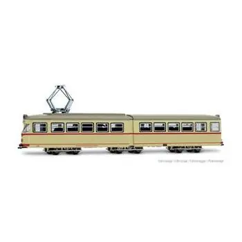 Straßenbahn Duewag GT6, ein Frontlicht, beige/rot,Düsseldorf, Ep. IV-V, DCC-Sound