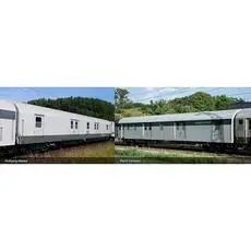 RailAdventure, 2-tlg. Set 4-achs. Kuppelwagen (exPost-mrz), Grau