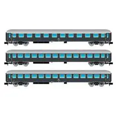 FS, 3-tlg. Set Reisezugwagen UIC-X Typ 1964, grigio ardesia